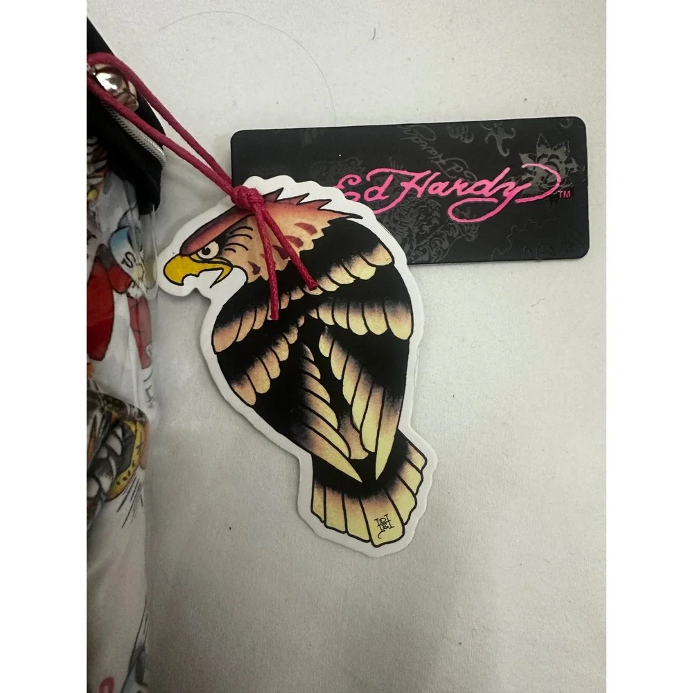 Ed Hardy King Sheet Set 6 Pc Tattoo Eagle Heart Rose New Y2K Revival Home Decor